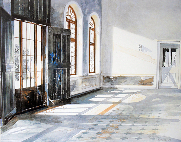 Villa Garzani 2003;Farblithographie, 120 Exemplare,;70 x 100 cm;495 - Galerie Wroblowski